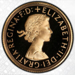 【R4】イギリス ソブリン金貨 エリザベス2世 メアリー・ギリック 1958 PR69DCAM Top Pop（世界唯一の最高鑑定）