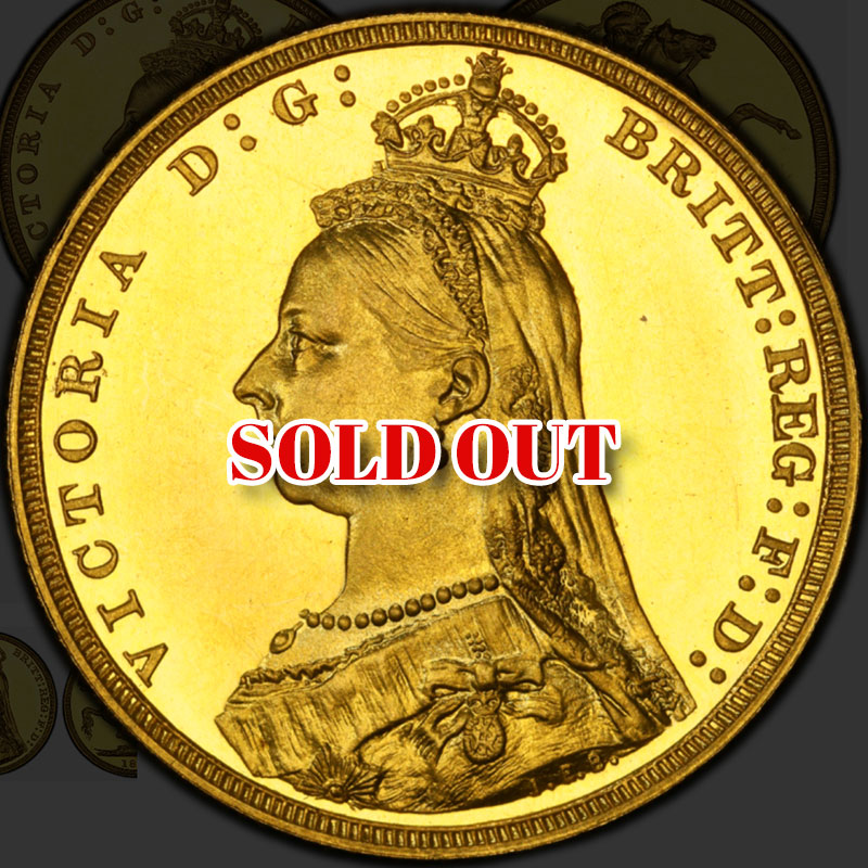 【R7】オーストラリア ソブリン金貨 ヴィクトリア女王の在位50周年 1889年 PCGS PR65CAM