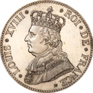 【R3】フランス ルイ18世 5フラン銀貨 エセー 1815年 パリ PCGS SP62 | Top Pop 最高鑑定