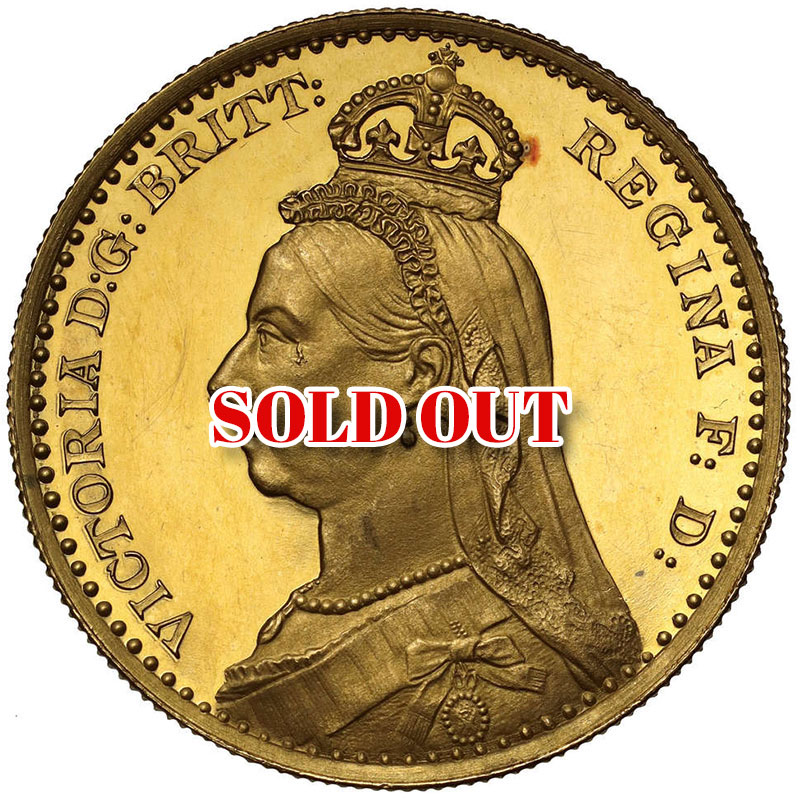 イギリス|金ペニー(ユニフェイス・パターン)|Weyl向け試作・ミルドエッジ・ラテン銘|1887年(年銘なし・同年設計)|NGC PF64 Ultra Cameo|Top Pop(唯一登録)