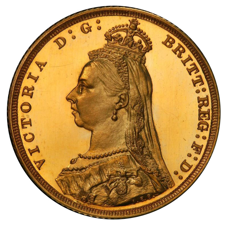 【R7】1891年 イギリス ヴィクトリア女王 ジュビリー・プルーフ・ソブリン ロングテール初出 PCGS PR65+ DCAM Single Finest /